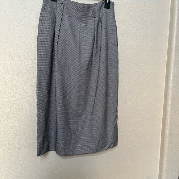 vintage y2k jones New York Sz 12 houndstooth skirt suit skirtsuit set midi long - Picture 3 of 7